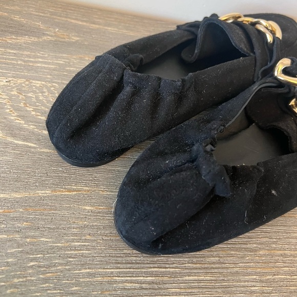 275 Central Black Suede Claudia Slip On Ballet Loafers - Picture 6 of 8